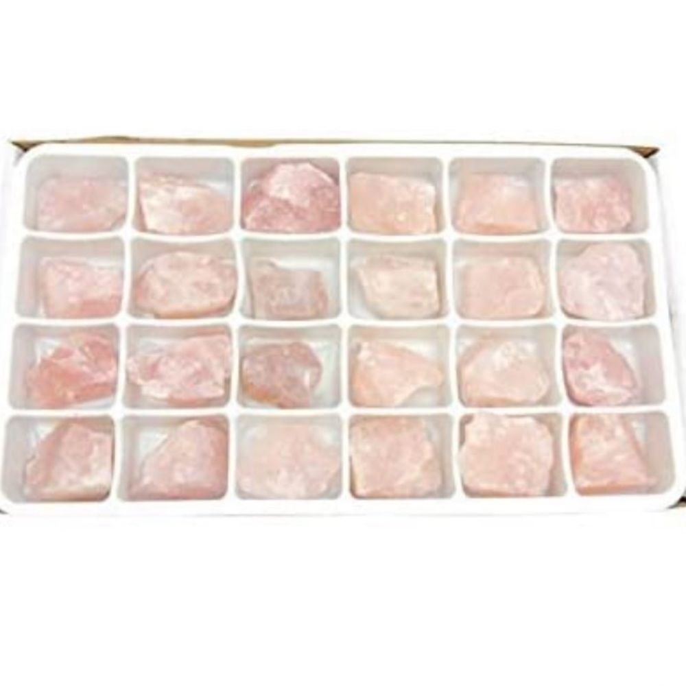 Box of 24 pieces of rose quartz New factory sealed